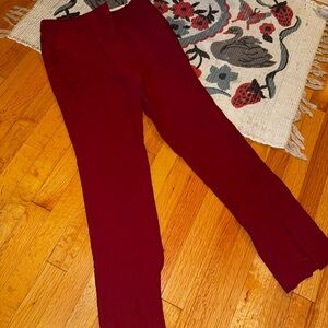 Victoria Beckham Deep Red Women's Trousers